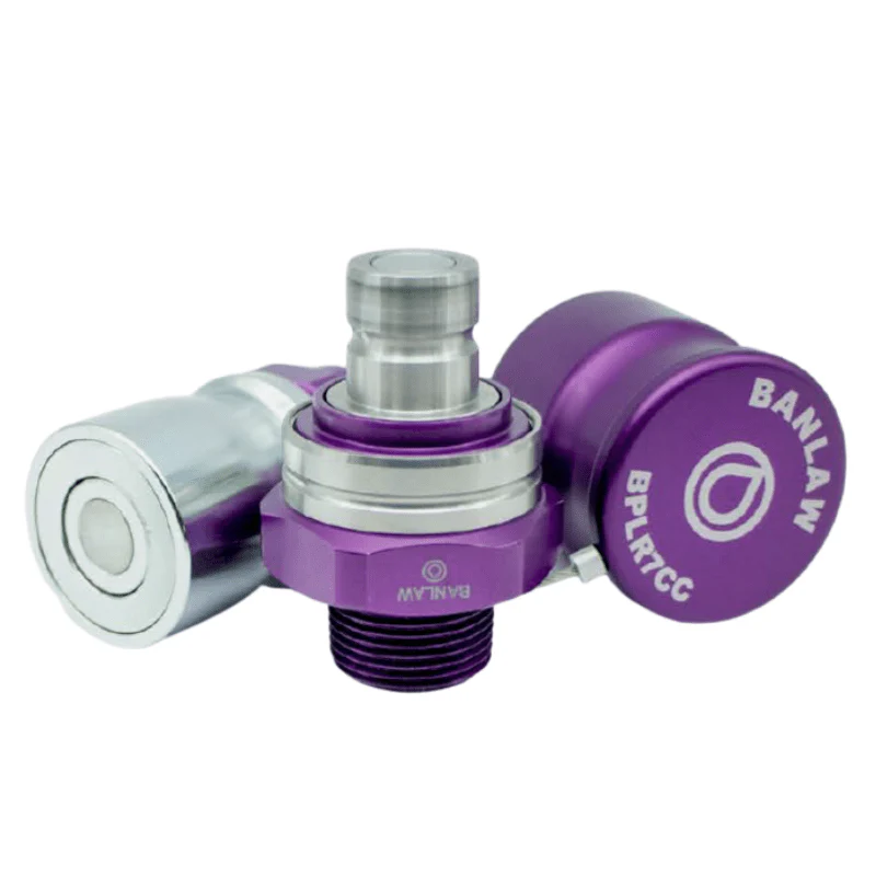 BANLAW Purple Size 7 Fluid Transfer Flush Face