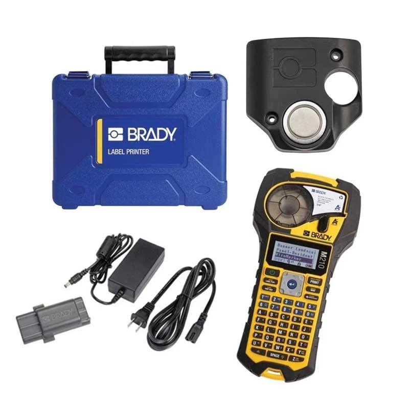 BRADY M210 Printer Bundle with Battery, AC Adapter, Hard Case & Magnet