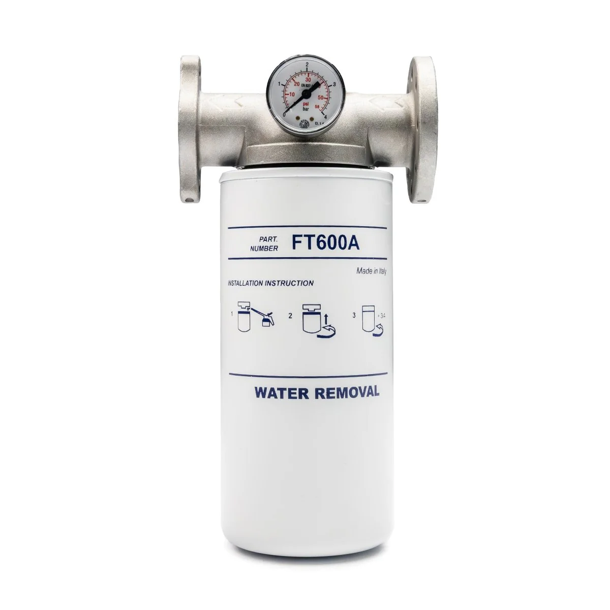 ADAM BY PIUSI Filter 25mm 60lpm with Pressure Gauge Particulate and Water Removal