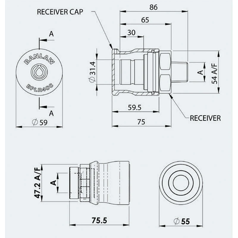 BANLAW Flush Face BPL Nozzle Caps - Image 2