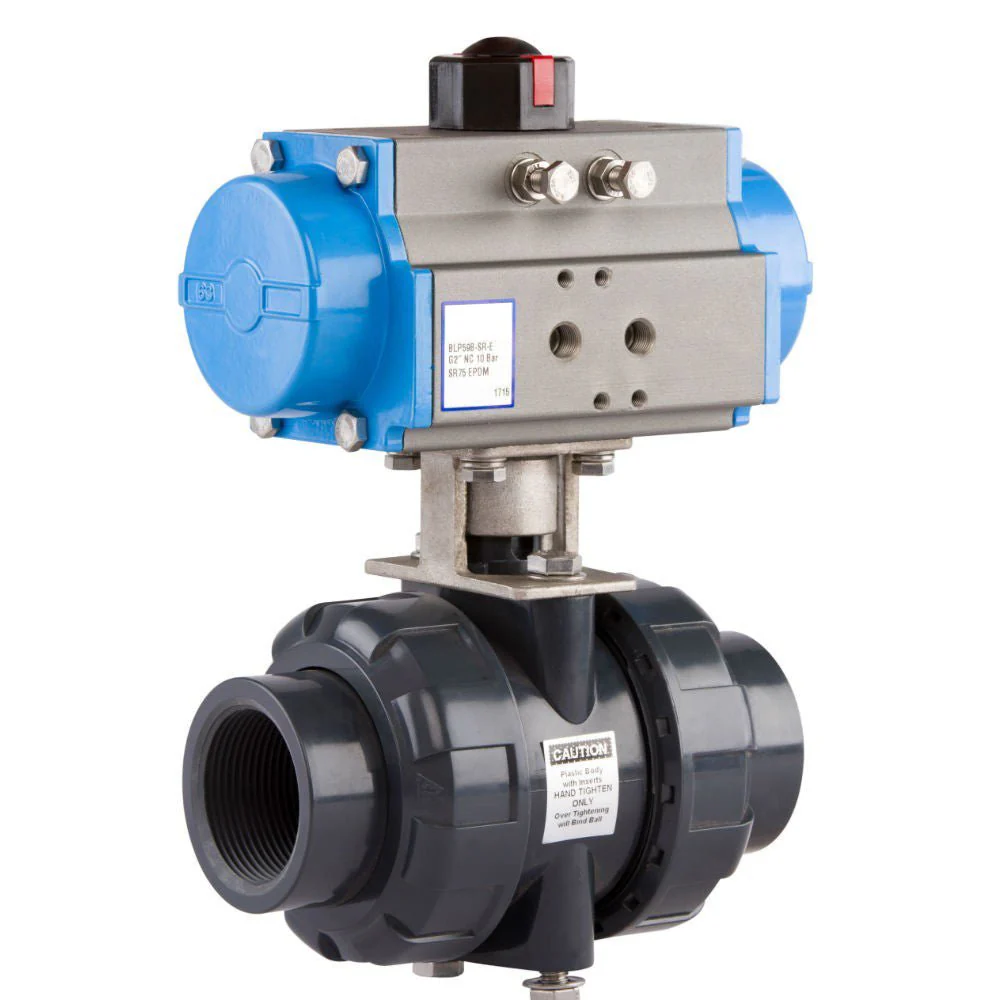 GO Ball Valves Actuated Spring Return Pneumatic PVC BLPSR