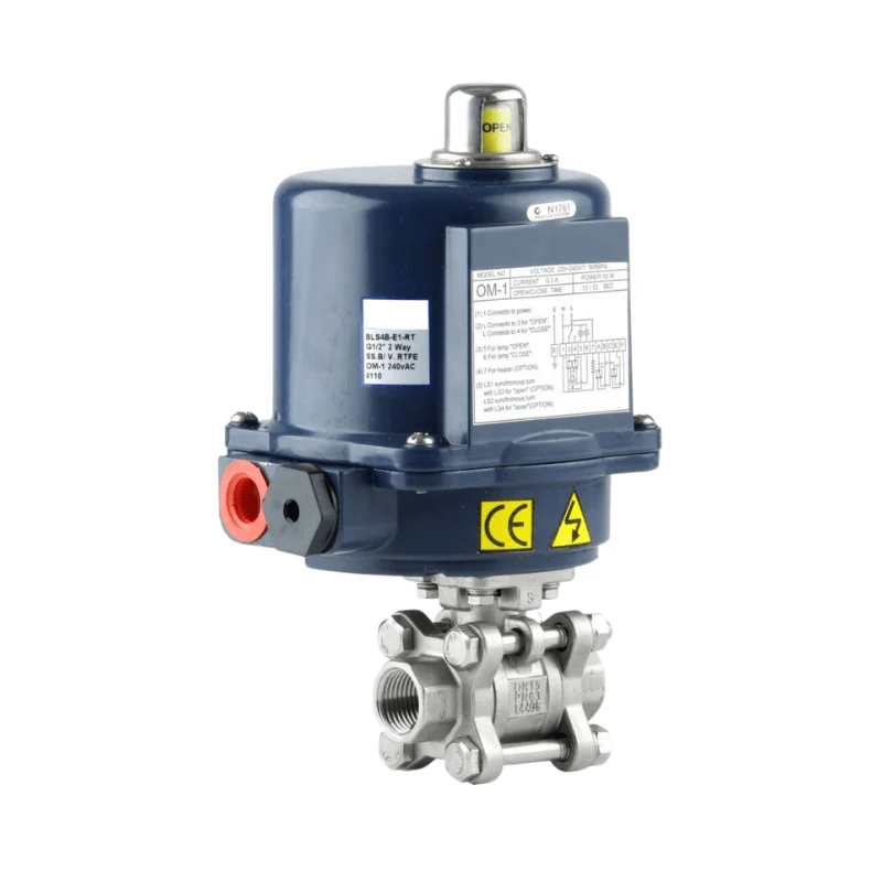 GO Ball Valves V Port Actuated Electric 316 Stainless 3 Piece Full Bore BLVE