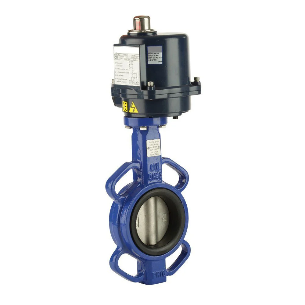 GO CI Body 316 SS Disc EPDM Liner BFDE Butterfly Valves Actuated Electric