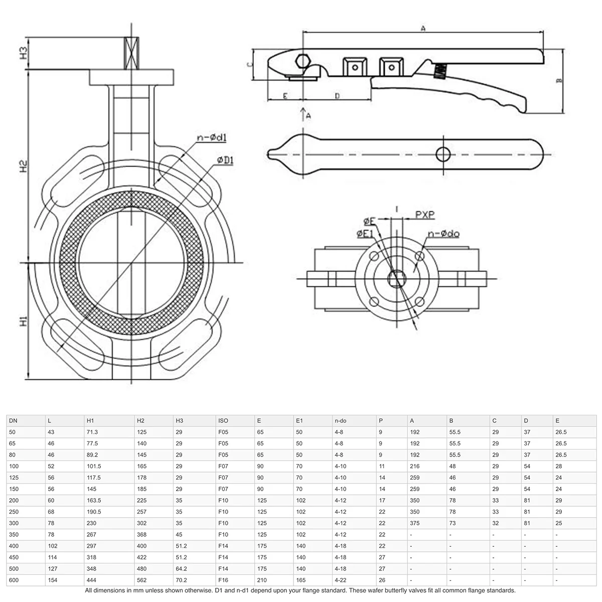 GO CI Body 316 SS Disc EPDM Liner BFD Manual Butterfly Valves - Image 3