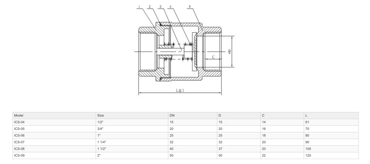 GO 316 Stainless Two Piece Scr Check Valves BSP - Image 3