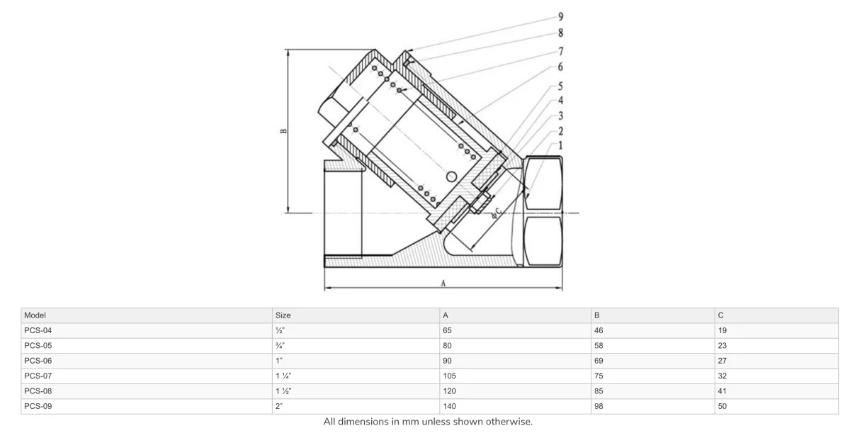 GO PCS 316 Stainless 1/2" to 2" Piston Check Valves - Image 4