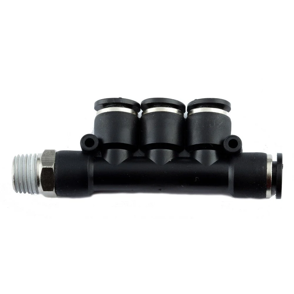 GO YPKB Pneumatic Triple Male Elbows Push Fit