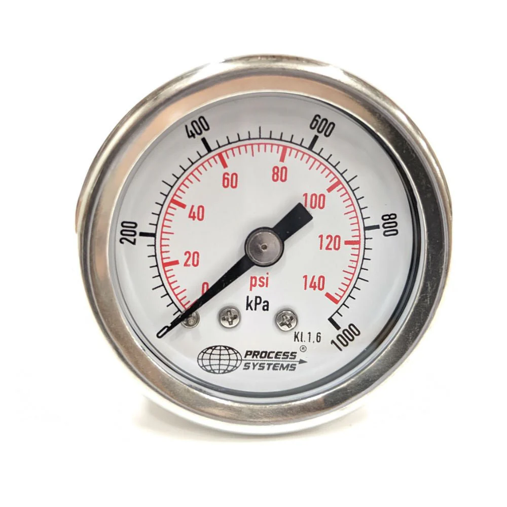 GO 1/8" BSP Rear Entry 304 SS Case Pressure Gauge 40mm