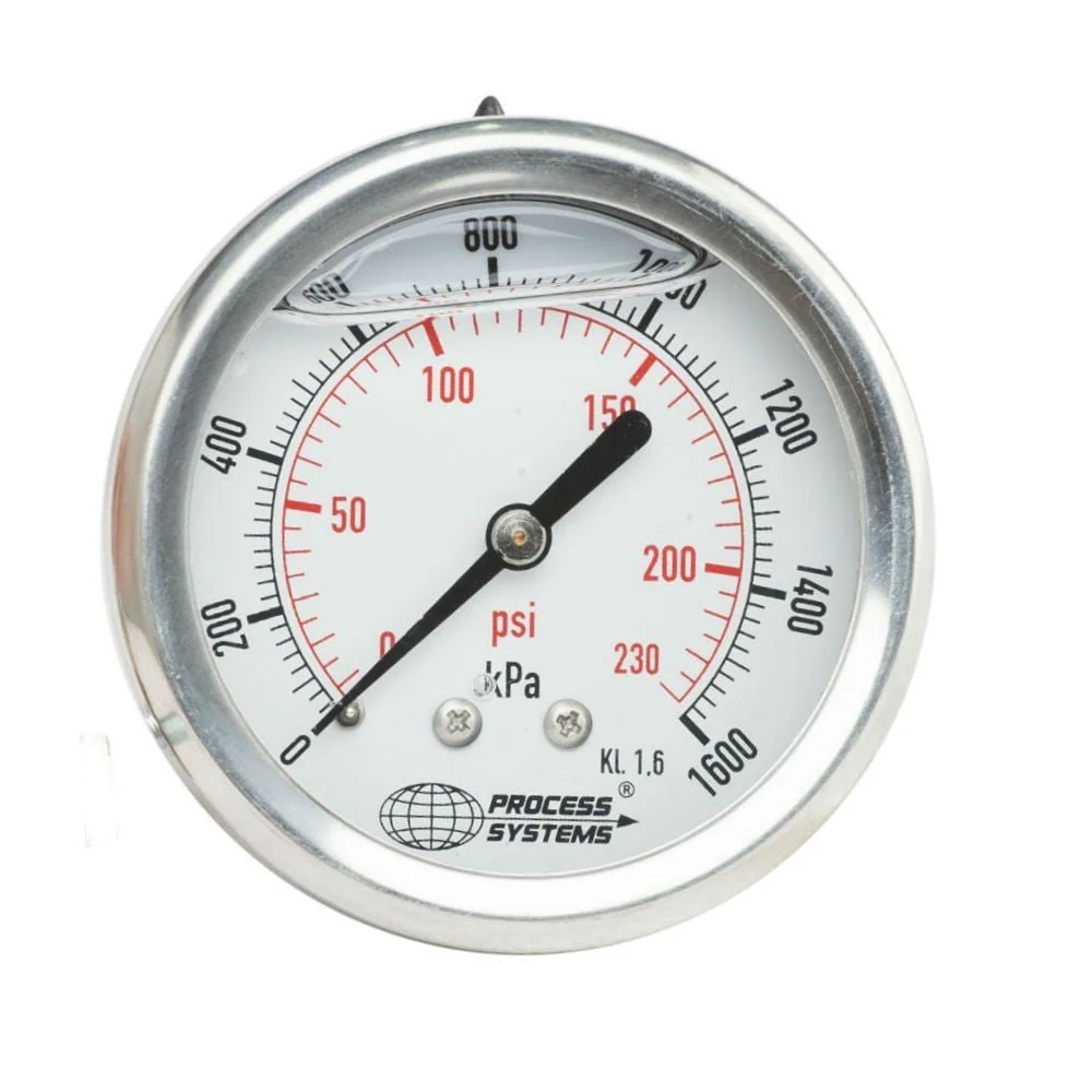 GO 1/4" BSP Rear Entry 304 SS Case Pressure Gauges 63mm - Image 2