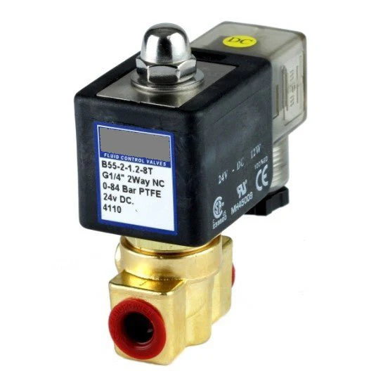 GO 1/4" B55H Brass High Pressure Normally Closed Solenoid Valves