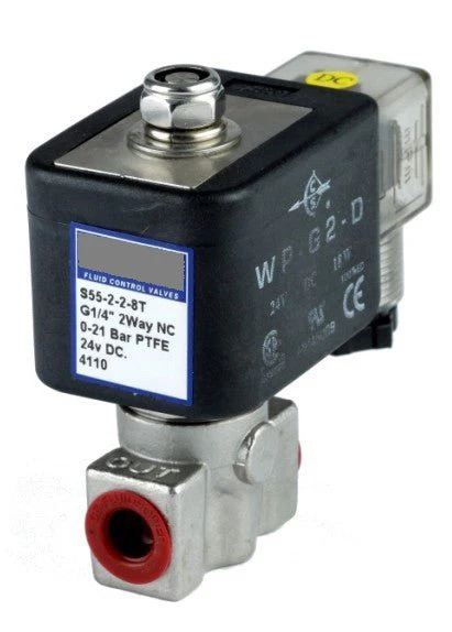 GO 1/4" S55H 316 Stainless High Pressure Normally Closed Solenoid Valves