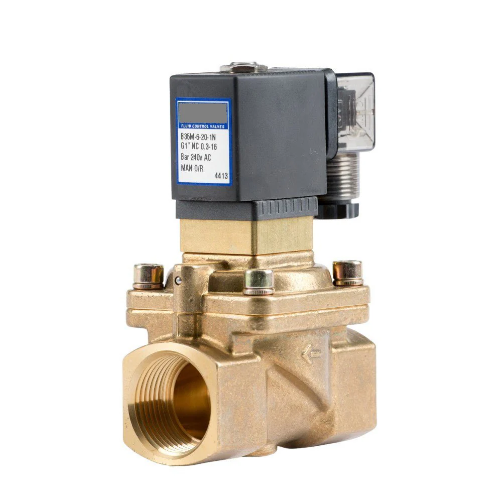 GO B35M Brass General Purpose Differential Manual Override Normally Closed Solenoid Valves