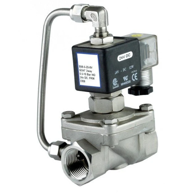 GO S56 316 Stainless Petrochemical Zero Differential Normally Open Solenoid Valves