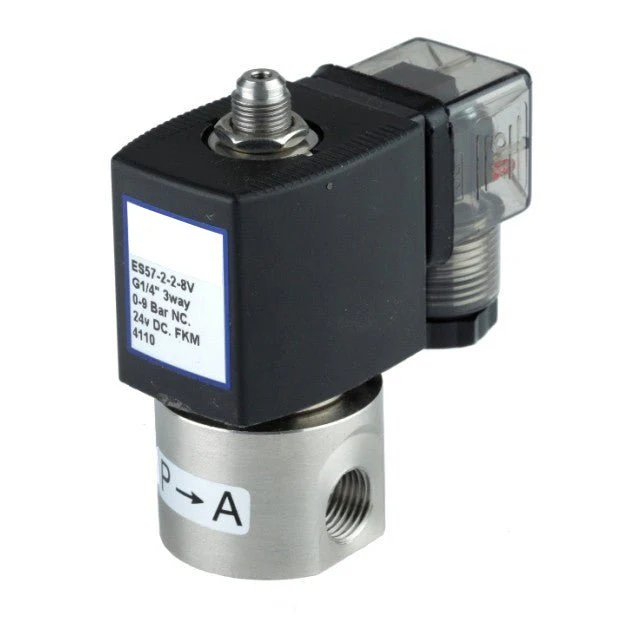 GO ES57 304 Stainless 3 Way Direct Acting Normally Closed Solenoid Valves
