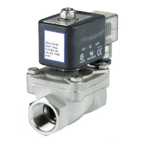 GO S55 316 Stainless Petrochemical Zero Differential Normally Closed Solenoid Valves
