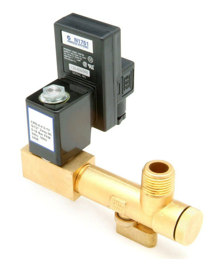 GO Condensate Drain Removal 1/2" Integrated Y Strainer + Ball Valve CRD Solenoid Valves