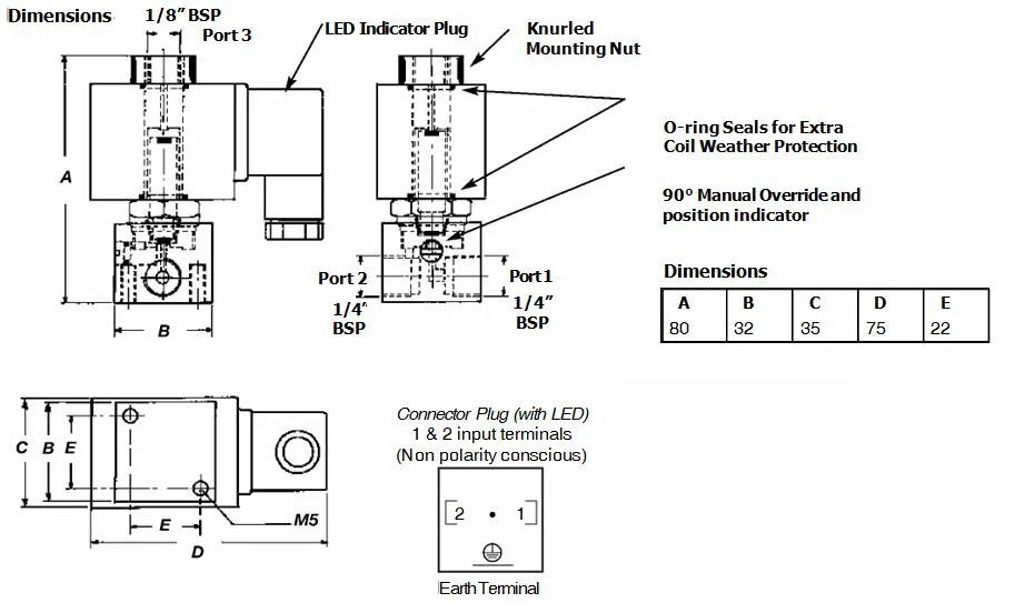 GO S26 1/4" Stainless Direct Acting Normally Open Solenoid Valve - Image 2