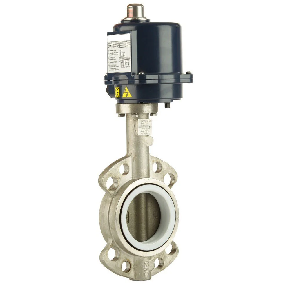 GO Stainless Steel Electric Butterfly Valve PTFE 12v DC