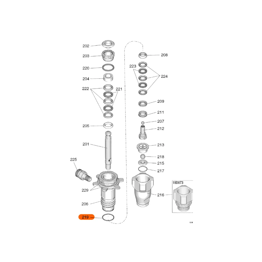 GRACO Cylinder O-Ring Packing for ProConnect Endurance Displacement Pump (Singles) - Image 3