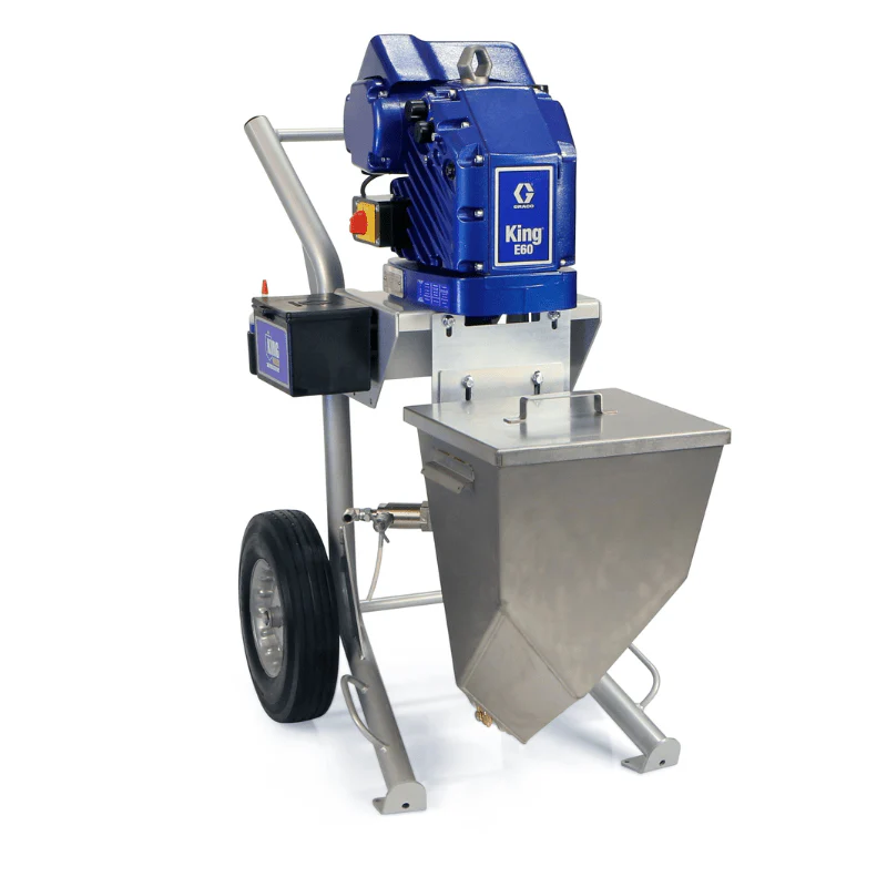GRACO King E60 Hazardous Location Heavy Fluids Heavy Duty Cart Hopper No Filter Gun Hose Whip Tip - Image 2