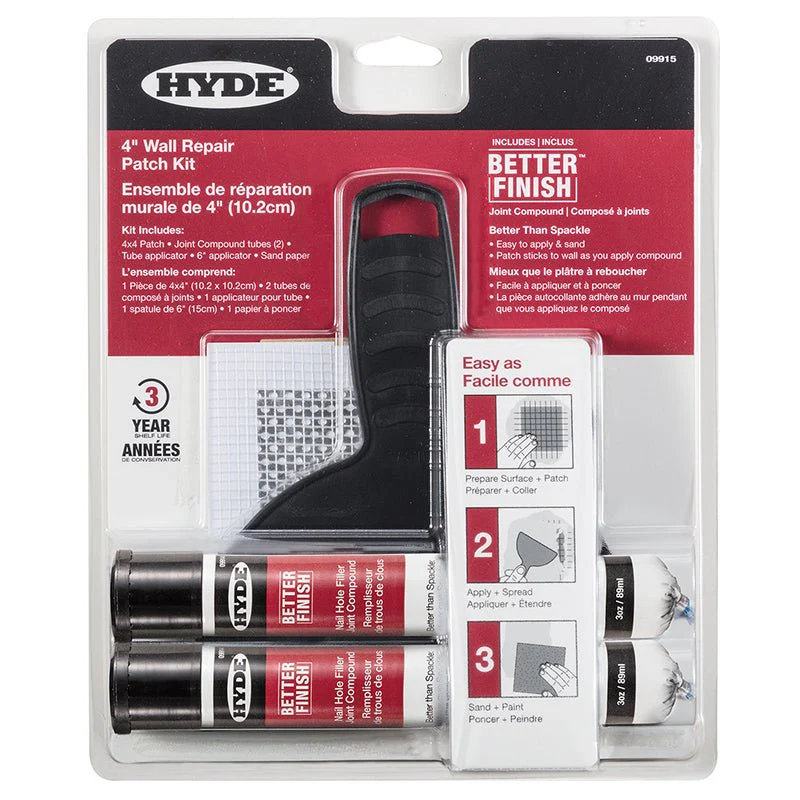 HYDE Better Finish 4" Wall Repair Patch Kit