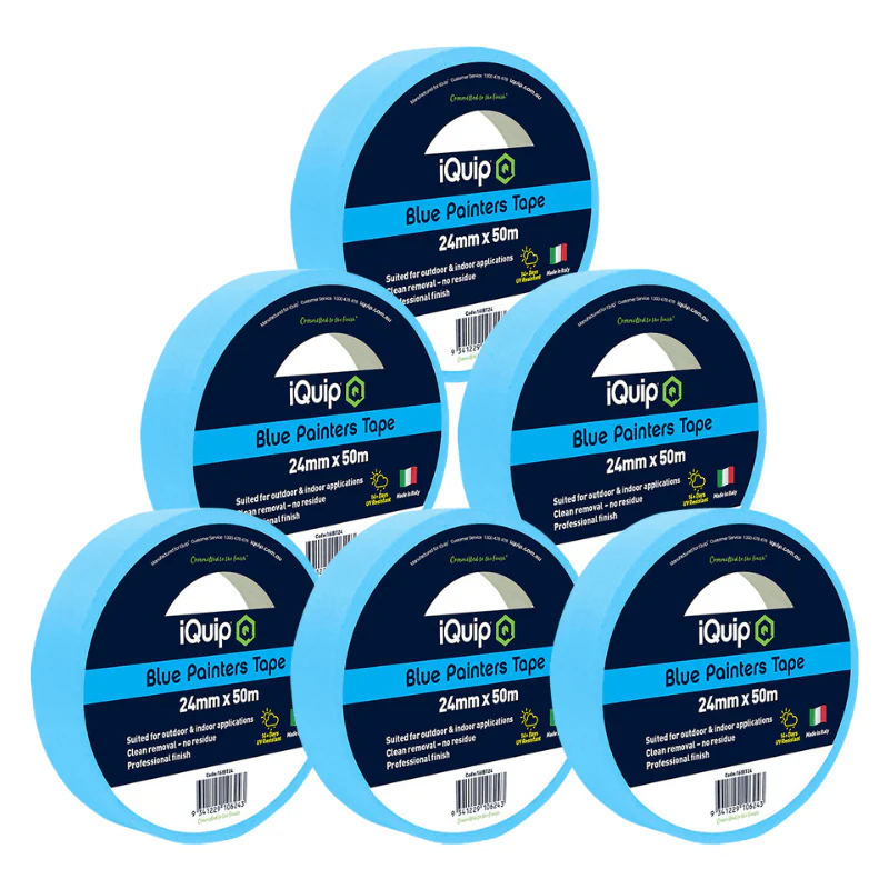 IQUIP Blue Painters Tape 24mm x 50M - Image 2