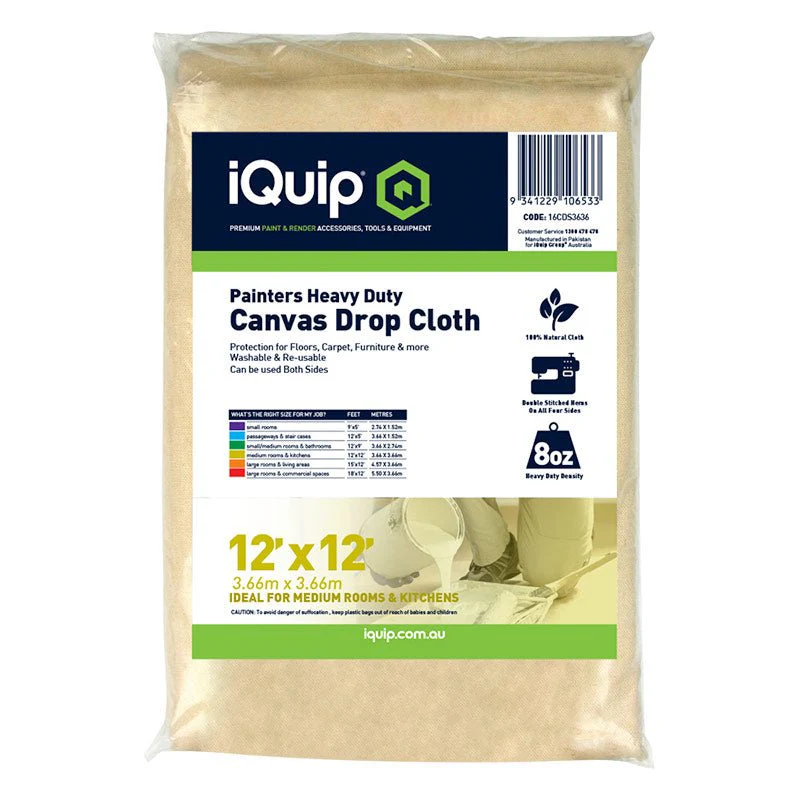IQUIP Canvas Drop Cloth Sheets - Image 4