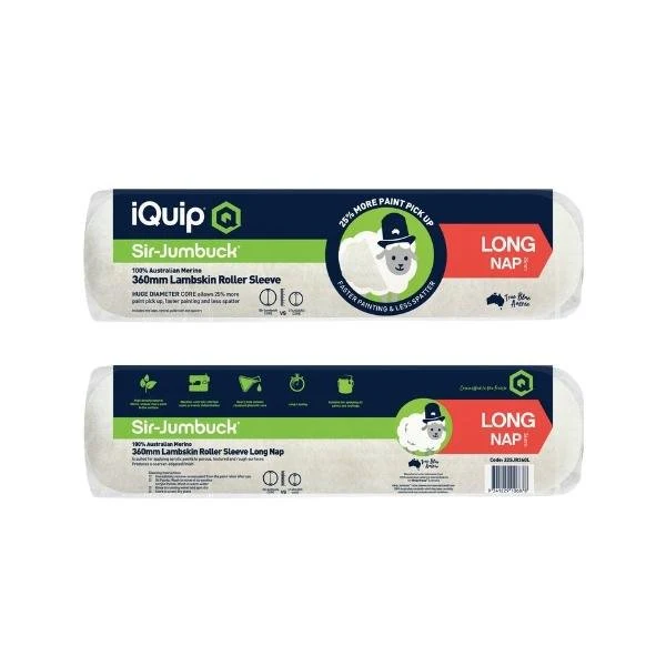 IQUIP Jumbuck 100% Aussie Lambswool Paint Roller Sleeves - Image 3