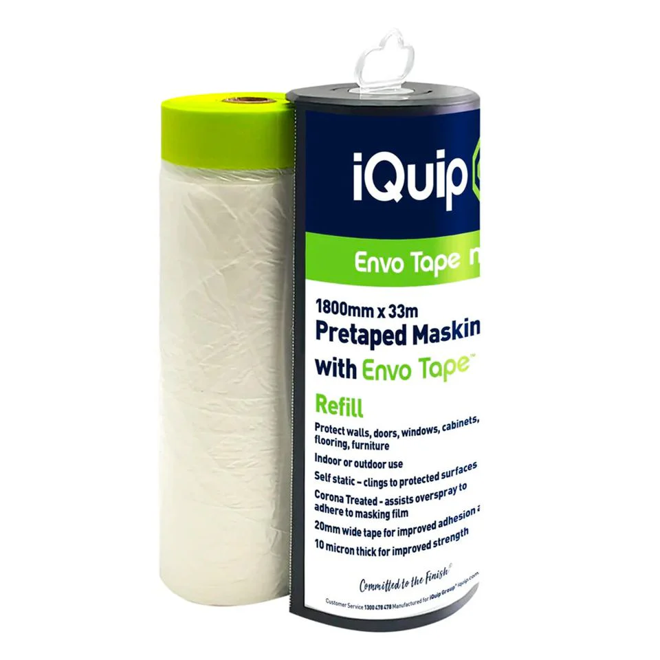 IQUIP Pretaped Masking Film with Envo Tape & Dispenser - Image 3