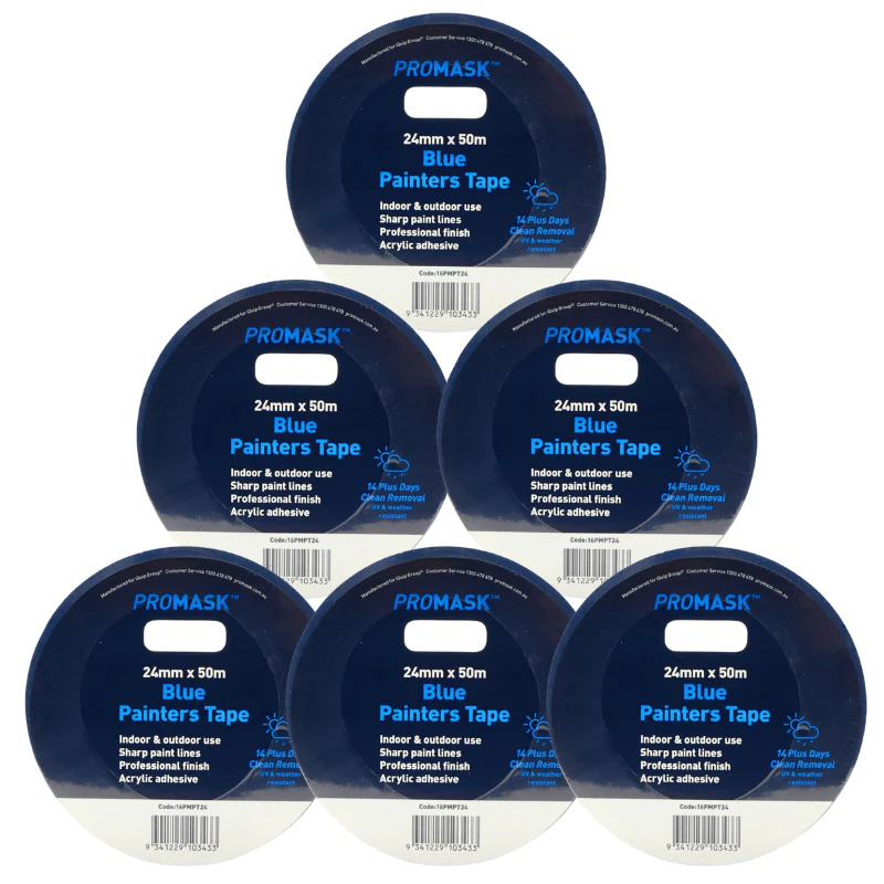 PROMASK Blue Painters Tape - 24mm x 50M - Image 2