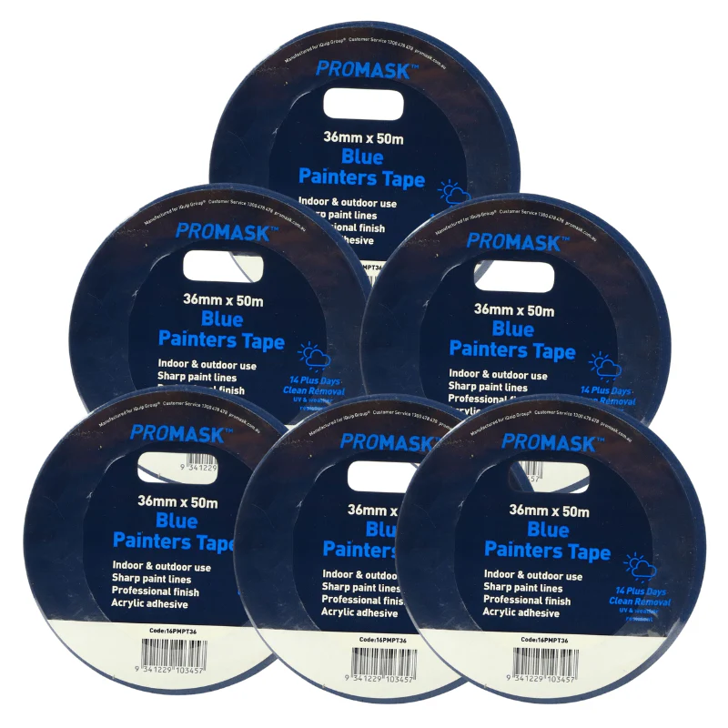 PROMASK Blue Painters Tape - 36mm x 50M - Image 2