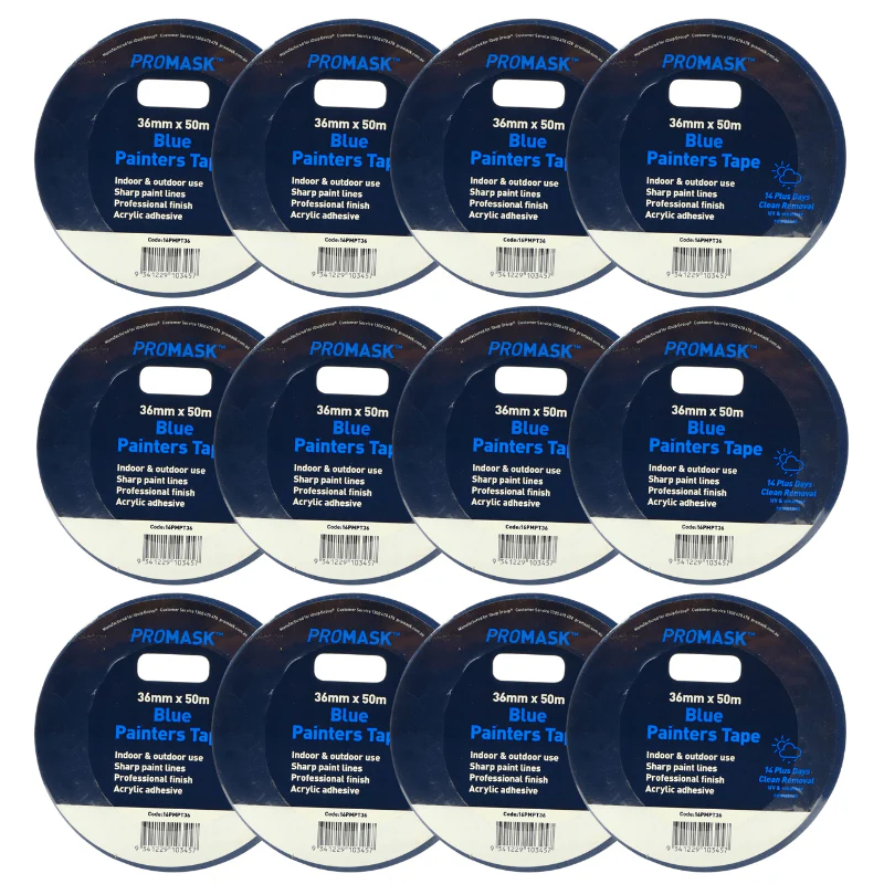 PROMASK Blue Painters Tape - 36mm x 50M - Image 3