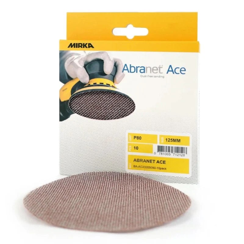 MIRKA Abranet Ace 125mm Ceramic Disc Abrasives 10-Pack