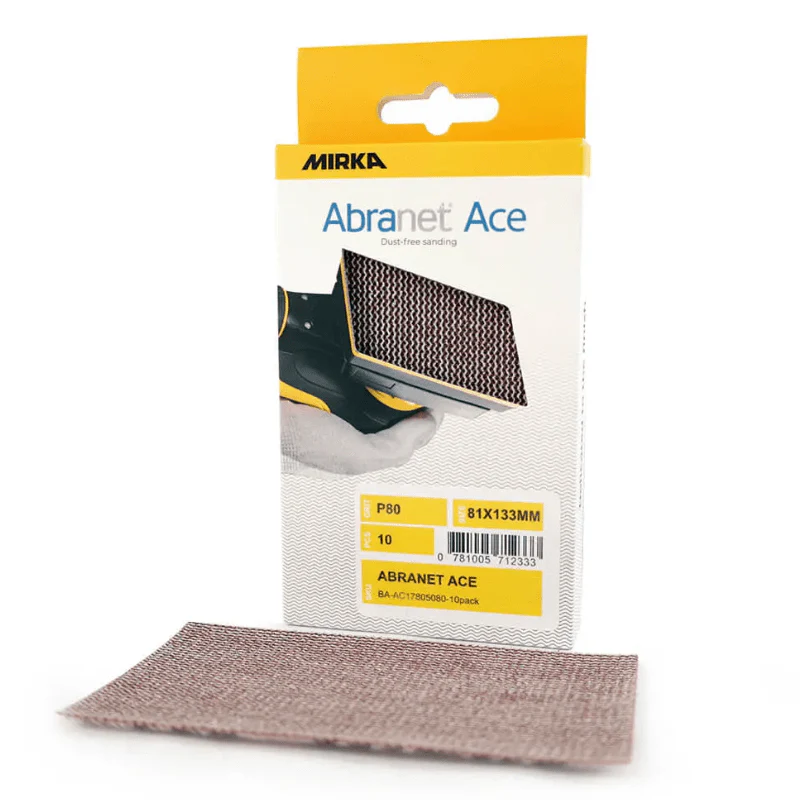 MIRKA Abranet Ace Ceramic Abrasive 81mm x 133mm 10-Pack