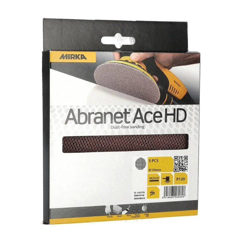 MIRKA Abranet Ace HD 150mm Ceramic Disc Abrasives 25-Pack - Image 8