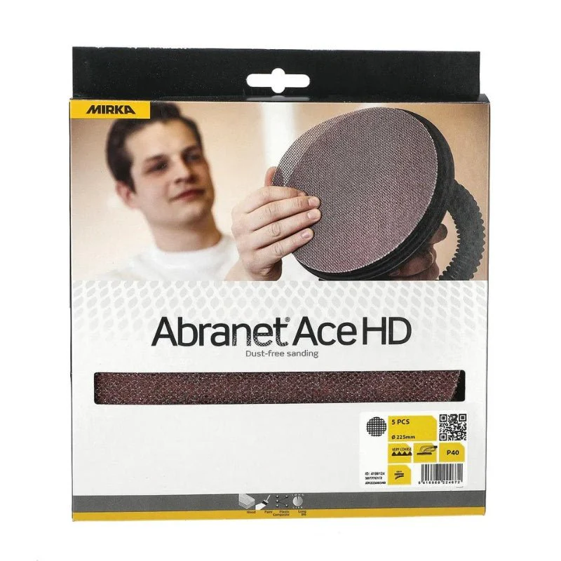 MIRKA Abranet Ace HD 225mm Ceramic Disc Abrasives 25-Pack - Image 5