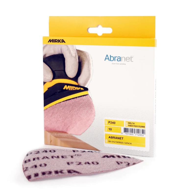 MIRKA Abranet Abrasive fior DEOS Delta 100mm x 152mm x 152mm - 10 Pack