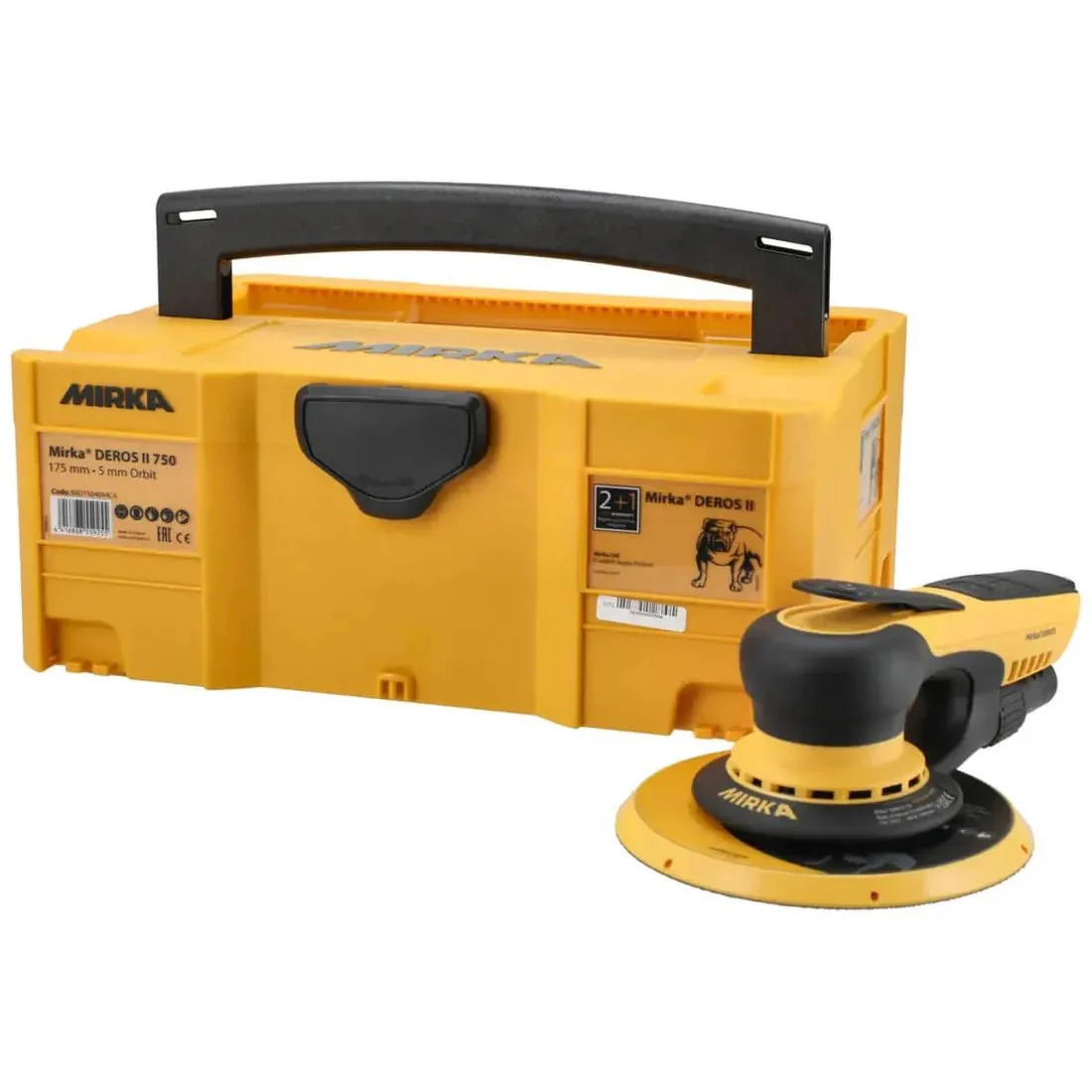 Mirka DEROS II 750AN Orbit 5.0mm 175mm Dustless Sander with Hard Case