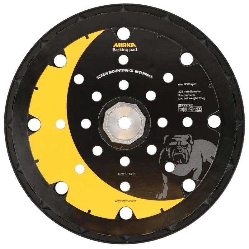 MIRKA LEROS Backing Pad Velcro + Screws 225mm