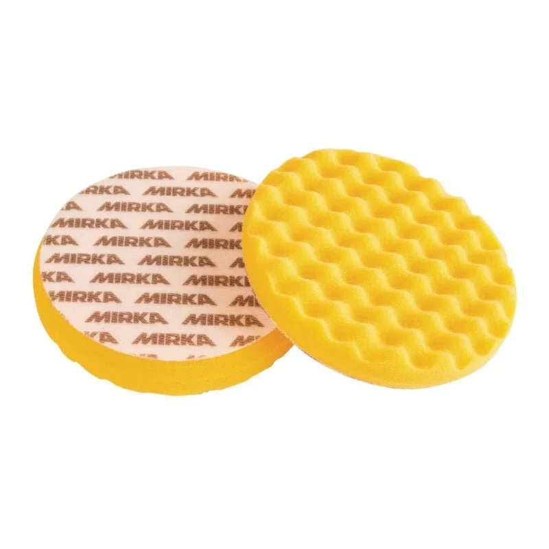 MIRKA 150mm Polishing Foam Pad Yellow Waffle 2-Pack - Image 3