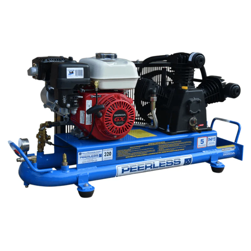 PEERLESS PHP15 Truckies Series Belt Drive Tube Tank Petrol Air Compressor