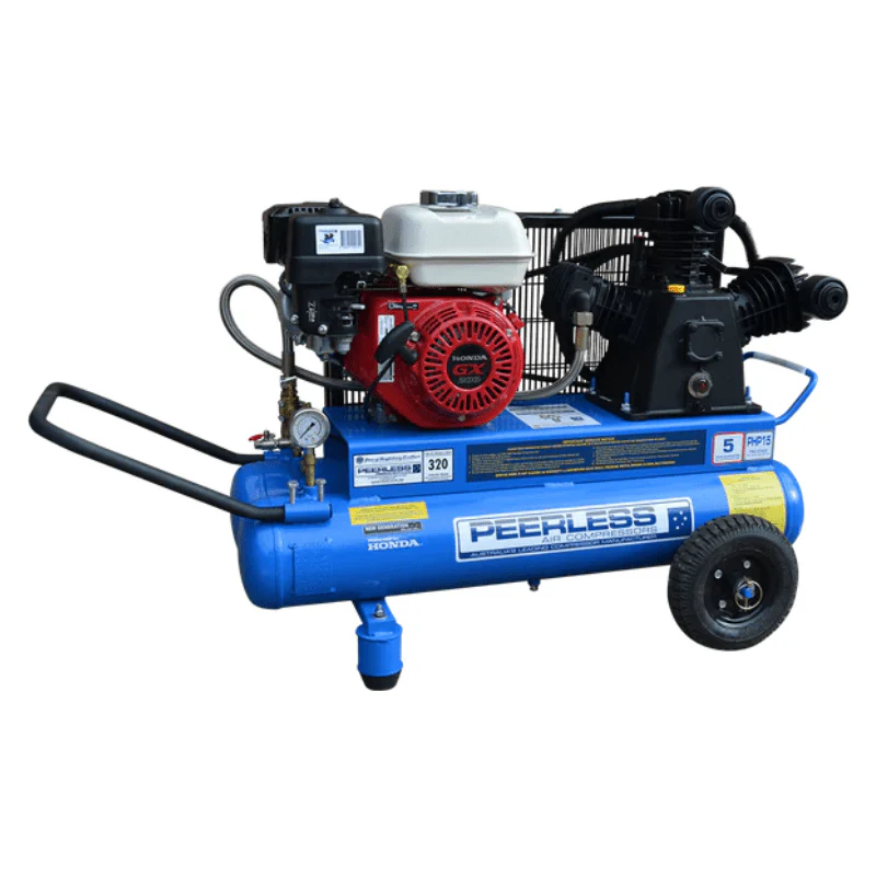 PEERLESS PHP15 Truckies Series Belt Drive Twin Tank Petrol Air Compressor