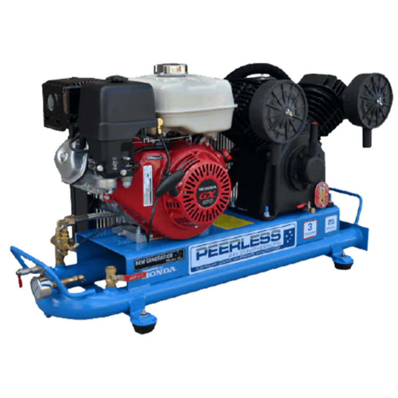 PEERLESS PV25 Belt Drive 2" Tube Tank Petrol Air Compressors