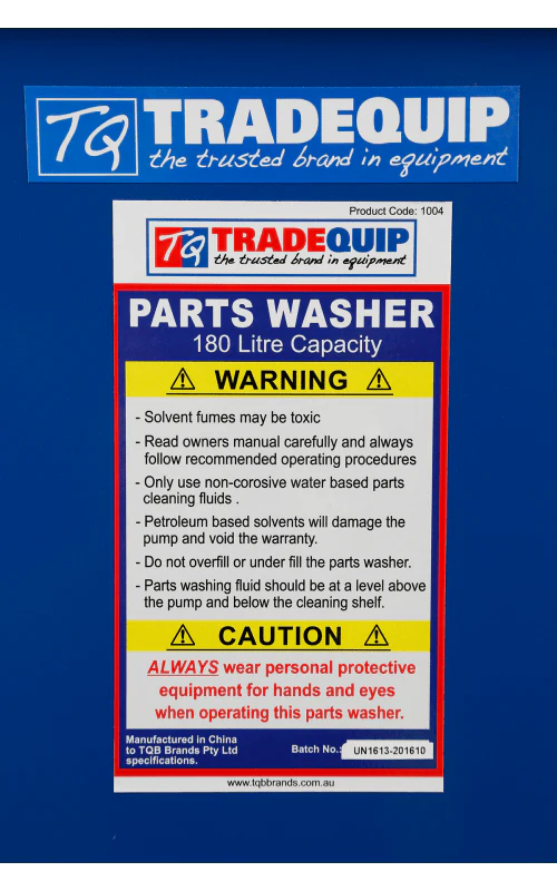 TRADEQUIP Parts Washer 180 Litre - Image 7