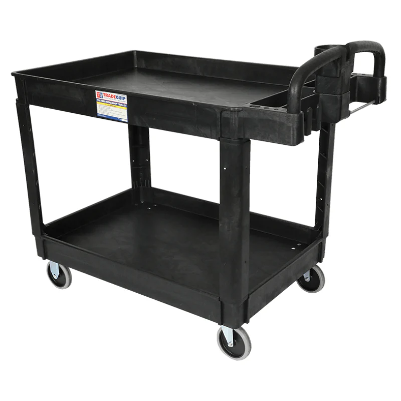 TRADEQUIP 2 Tool Trays Wide Professional Workshop Trolley