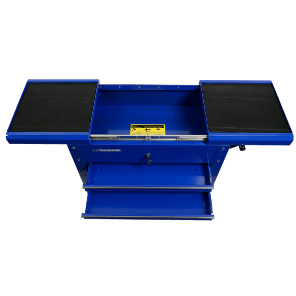 TRADEQUIP 2 Drawer Lockable Sliding Top Workshop Trolley - Image 4