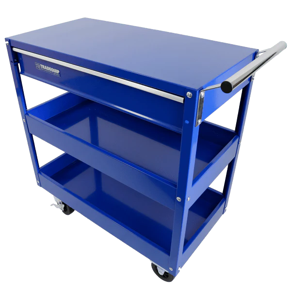 TRADEQUIP 2 Trays + 1 Drawer Workshop Trolley