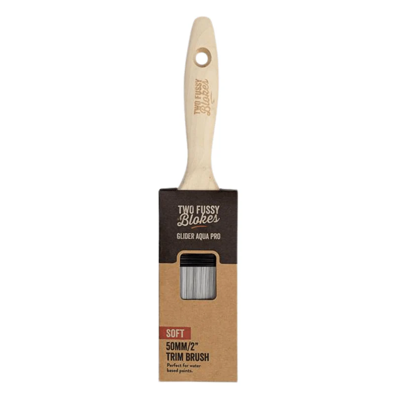 TWO FUSSY BLOKES 50mm Soft Glider Aqua Pro Trim Brush