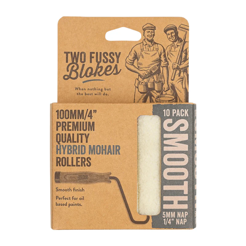 TWO FUSSY BLOKES 5mm Nap 100mm Hybrid Mohair Mini Paint Rollers - Image 2
