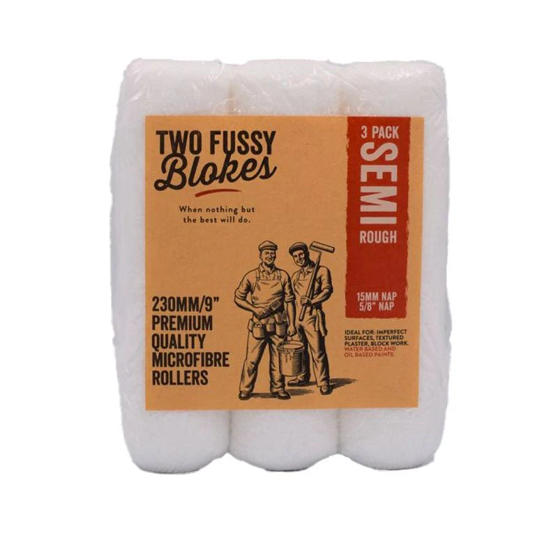 TWO FUSSY BLOKES 15mm Nap Microfibre Paint Roller 230mm - Image 2